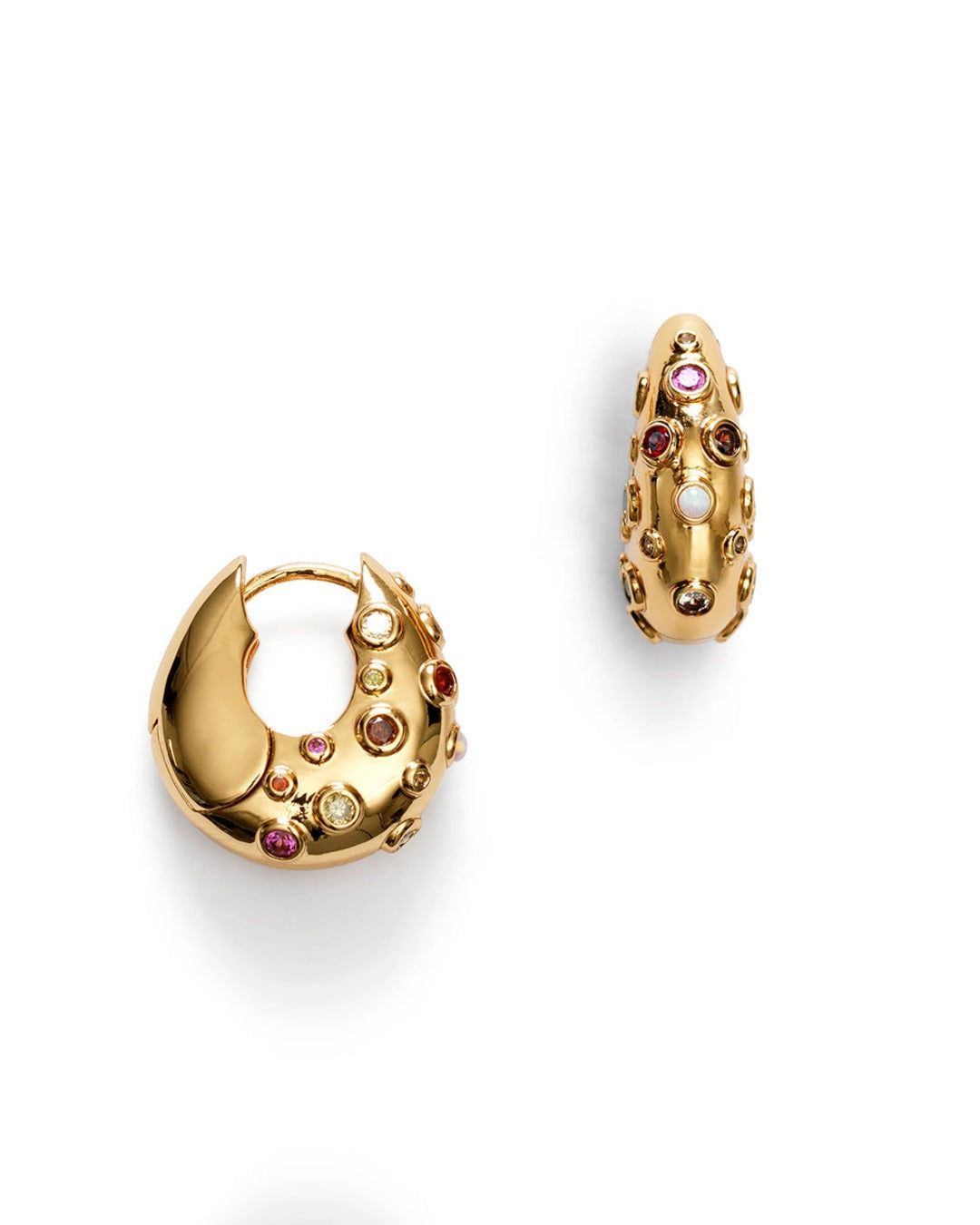 Anni Lu - Boucles D'Oreilles Crystal Bay Hoop - Doré