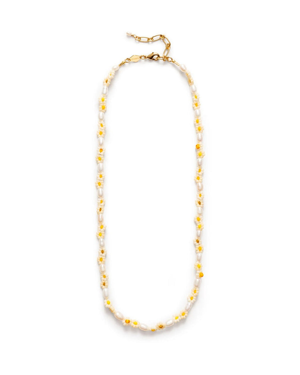 Anni Lu - Daisy Flower Necklace - Pearl Yellow