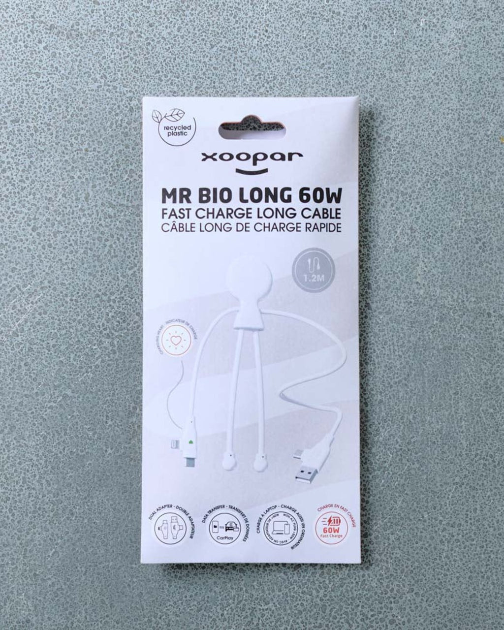 Xoopar - Cable Mr Bio Long Fast - Blanc