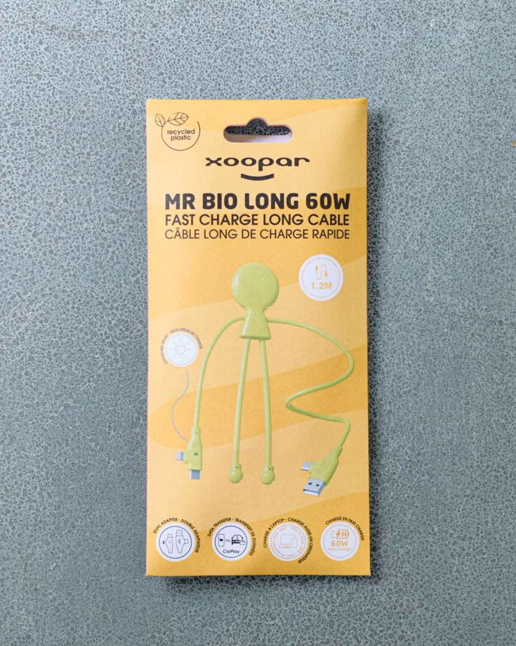 Xoopar - Cable Mr Bio Long Fast - Jaune