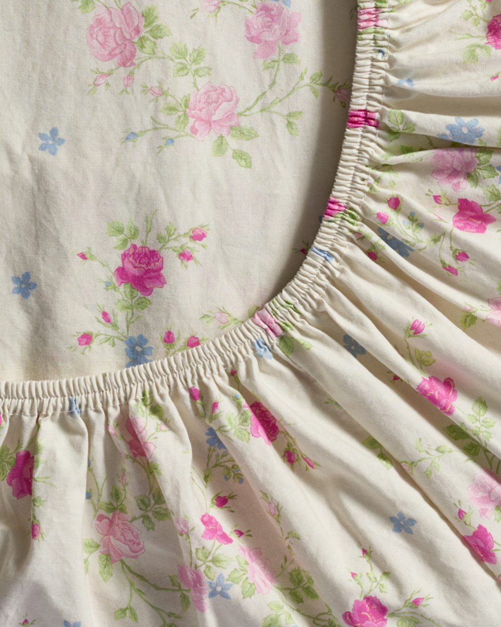 Merci - Cotton percale fitted sheet - Garden