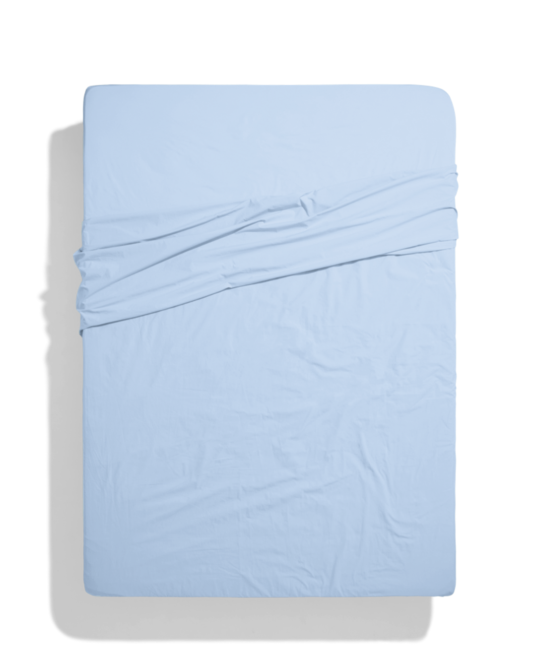 Merci - Cotton percale flat sheet - Cornflower