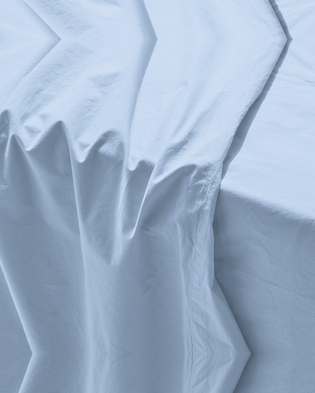 Merci - Cotton percale flat sheet - Cornflower