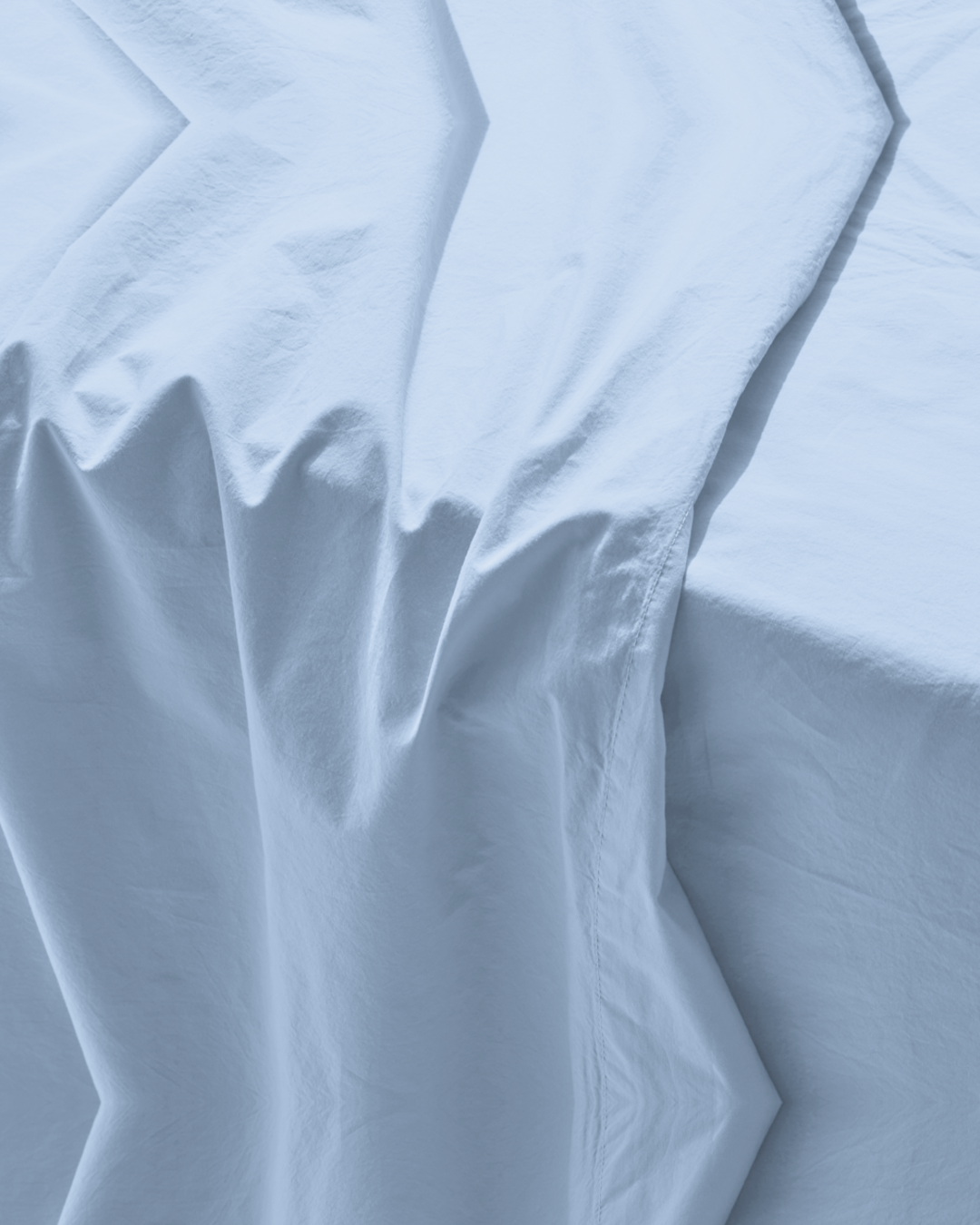 Merci - Cotton percale flat sheet - Cornflower