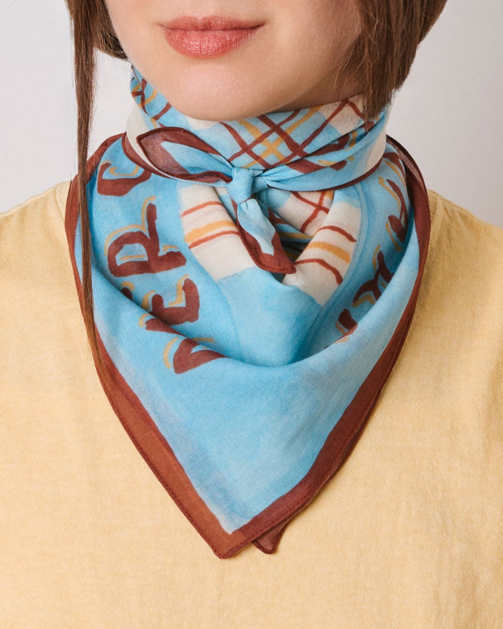 Merci - Ars Vivendi Virtus Est Bandana - Blue Yellow Brown