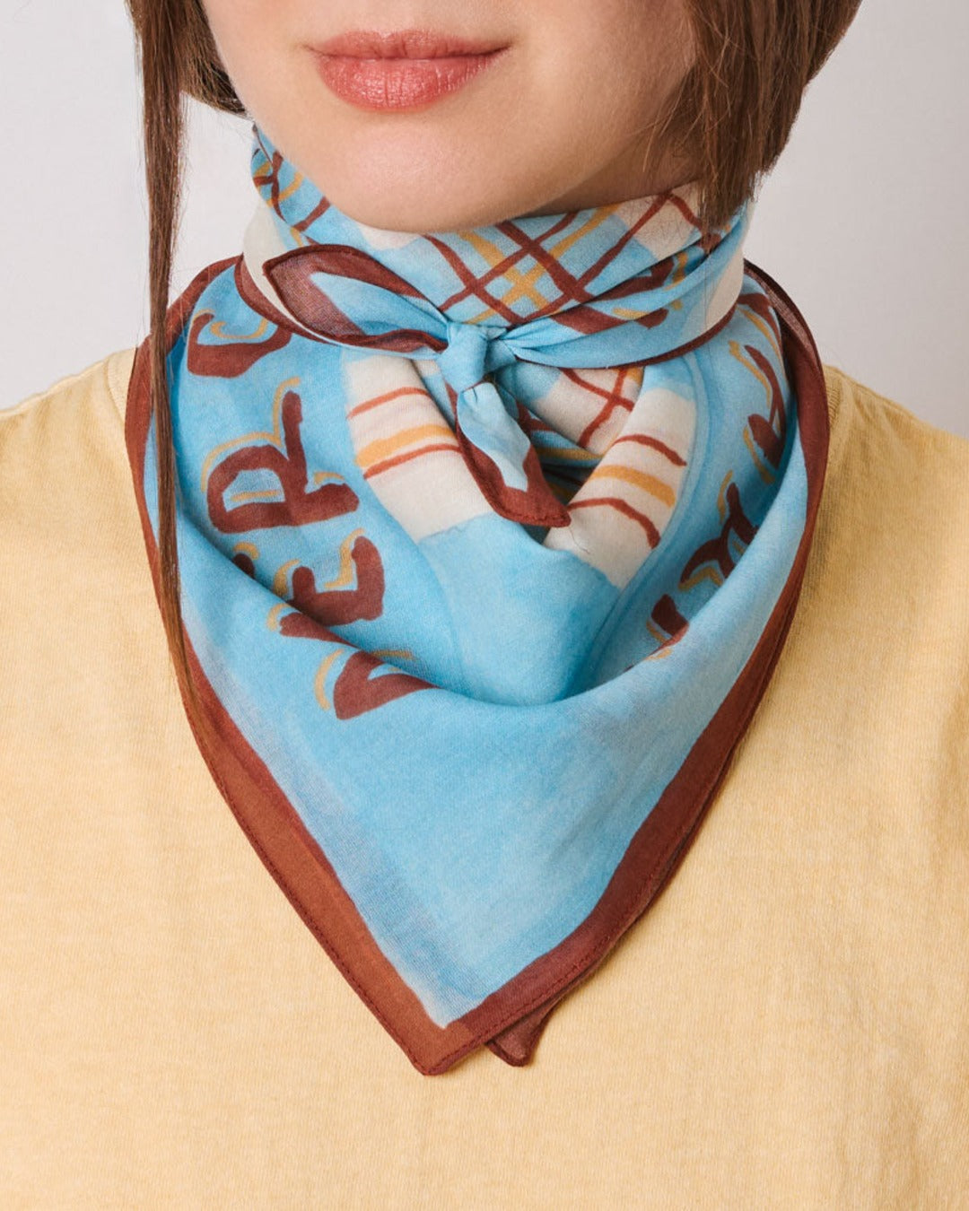 Merci - Ars Vivendi Virtus Est Bandana - Blue Yellow Brown