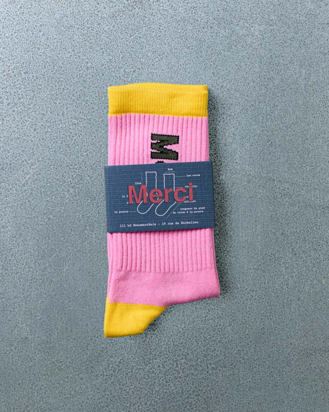 Merci - Scrappy Socks - Pink Yellow