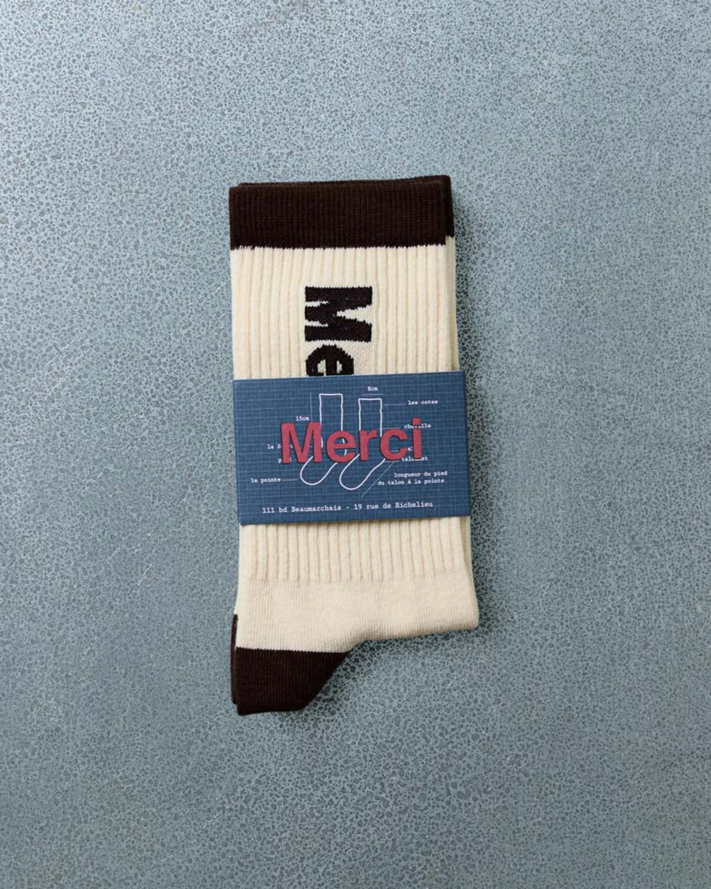 Merci - Scrappy Socks - Ecru Brown