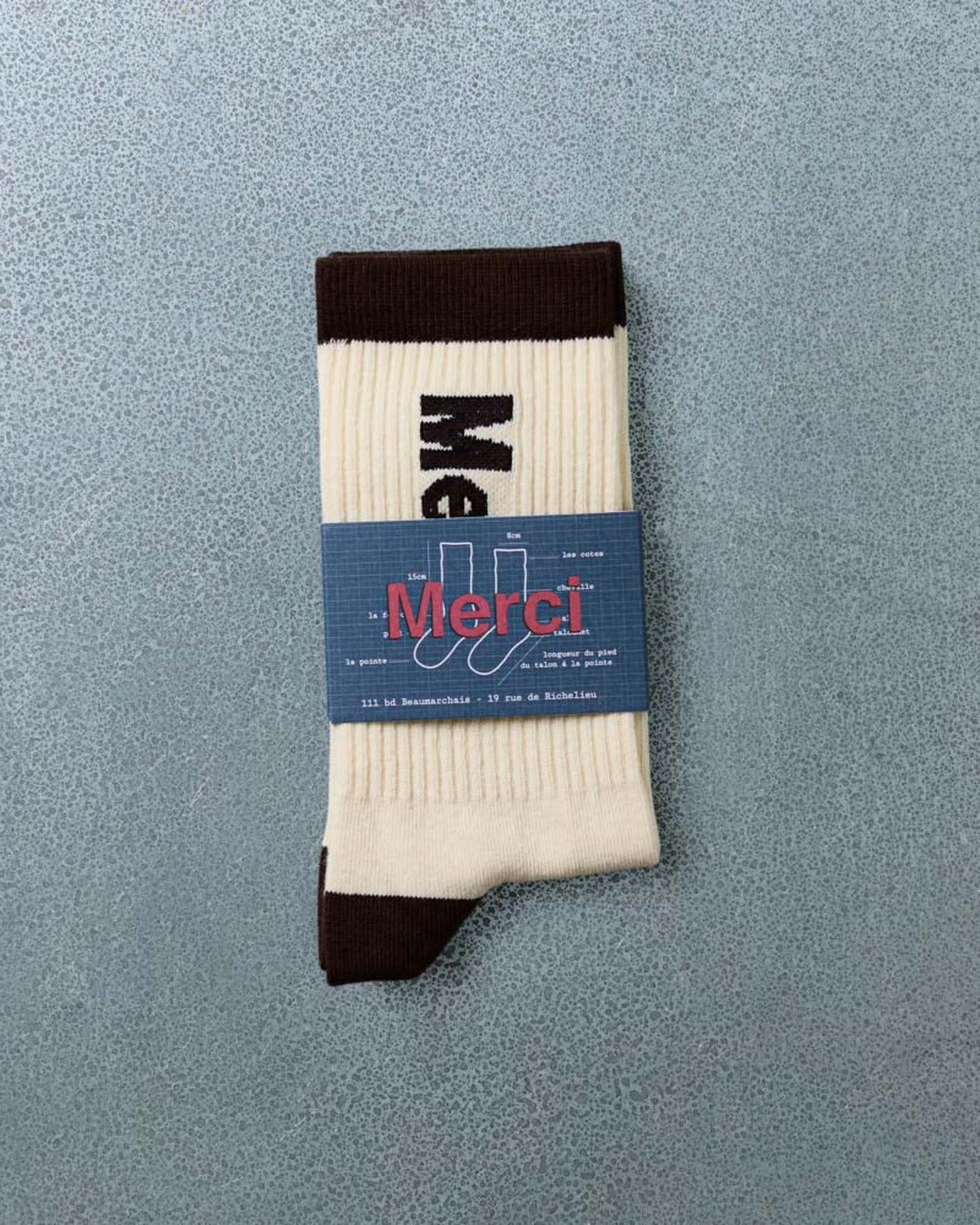Merci - Scrappy Socks - Ecru Brown