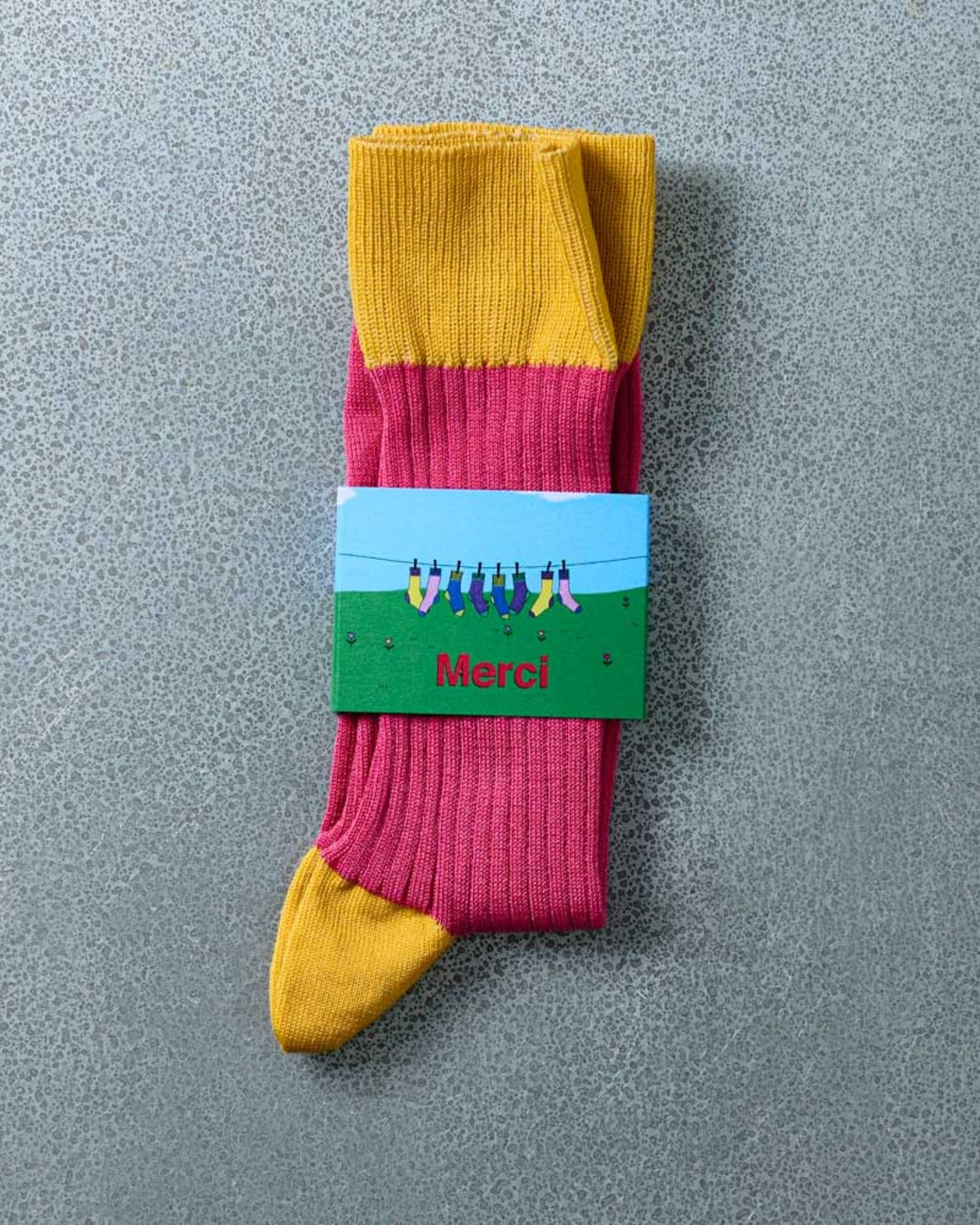Merci - Chaussettes Theodora - Rose Jaune