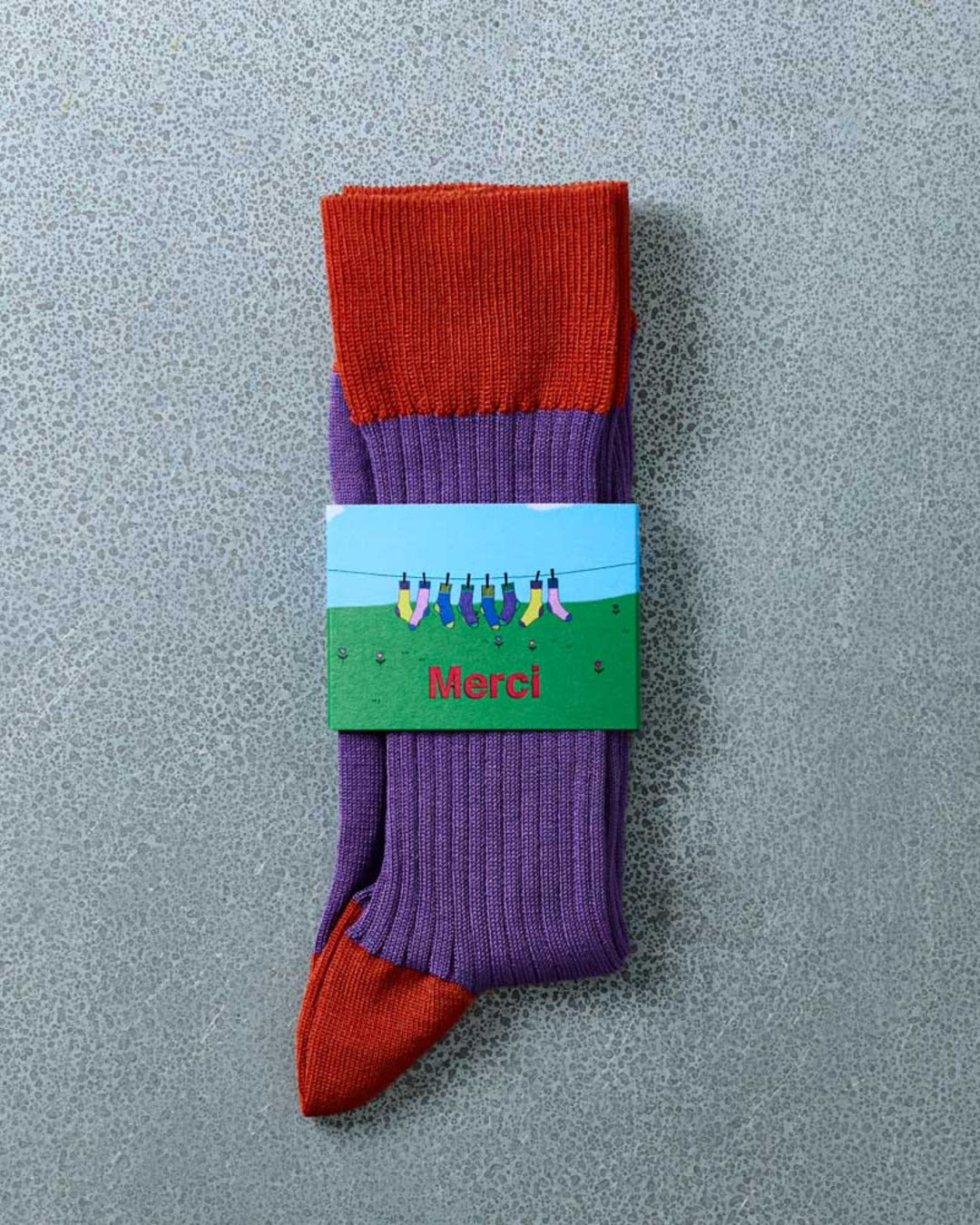 Merci - Chaussettes Theodora - Violet Rouge