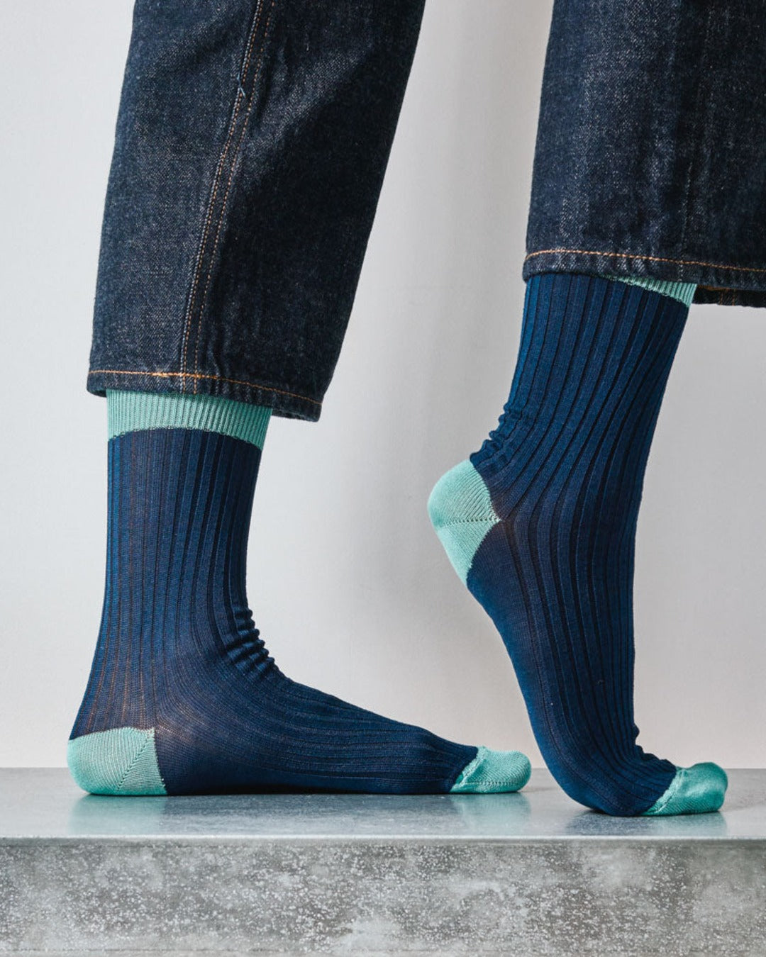 Merci - Chaussettes Theodora - Marine Bleu