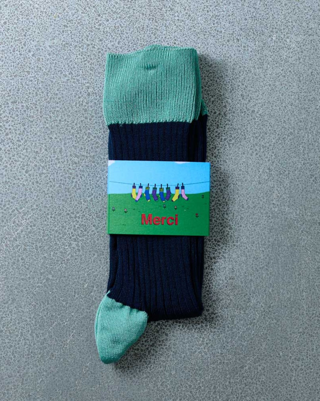 Merci - Chaussettes Theodora - Marine Bleu