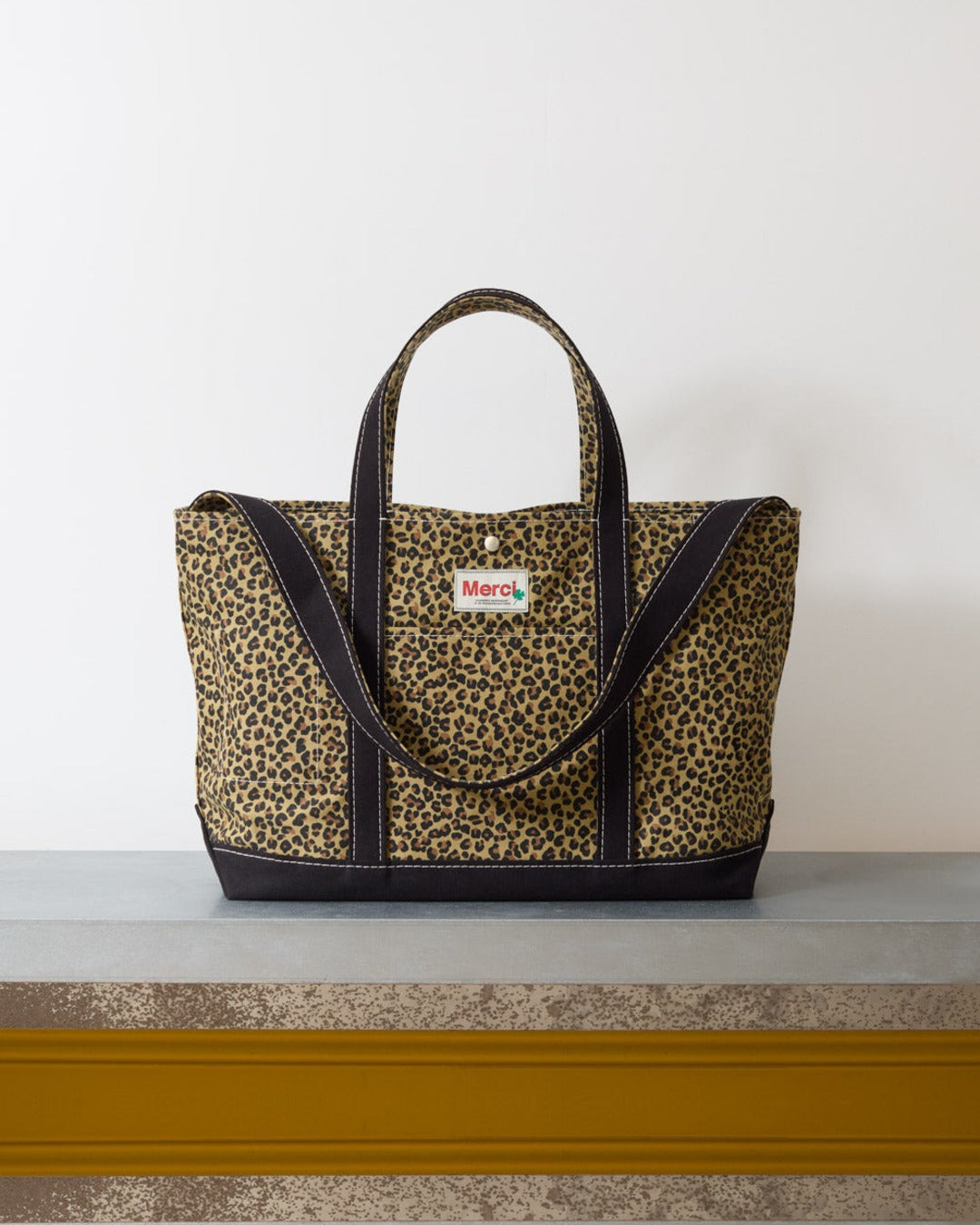 Merci - Candide shopping bag cotton XL - Leopard