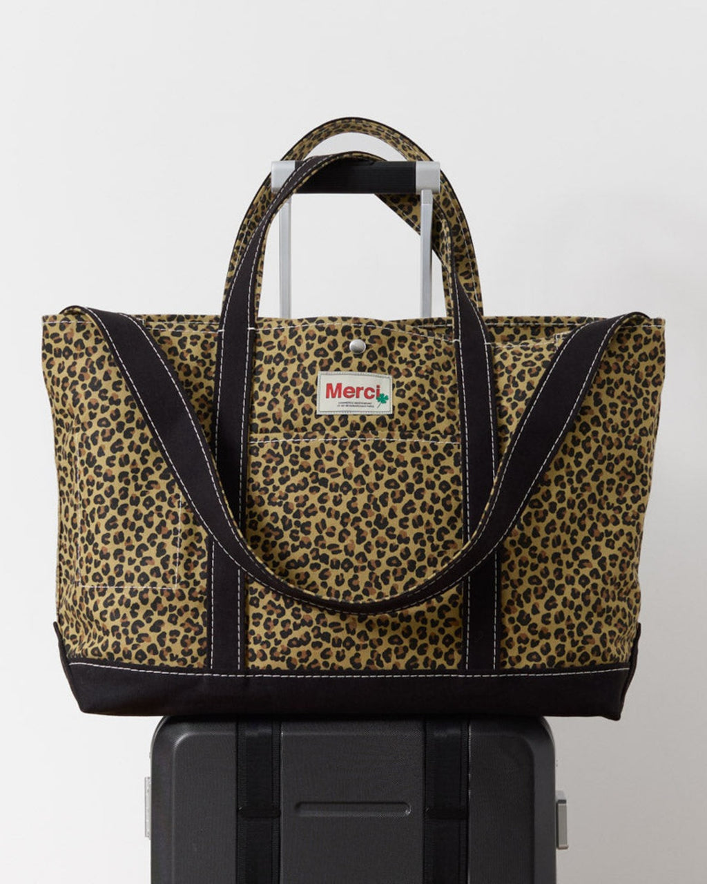 Merci - Candide shopping bag cotton XL - Leopard