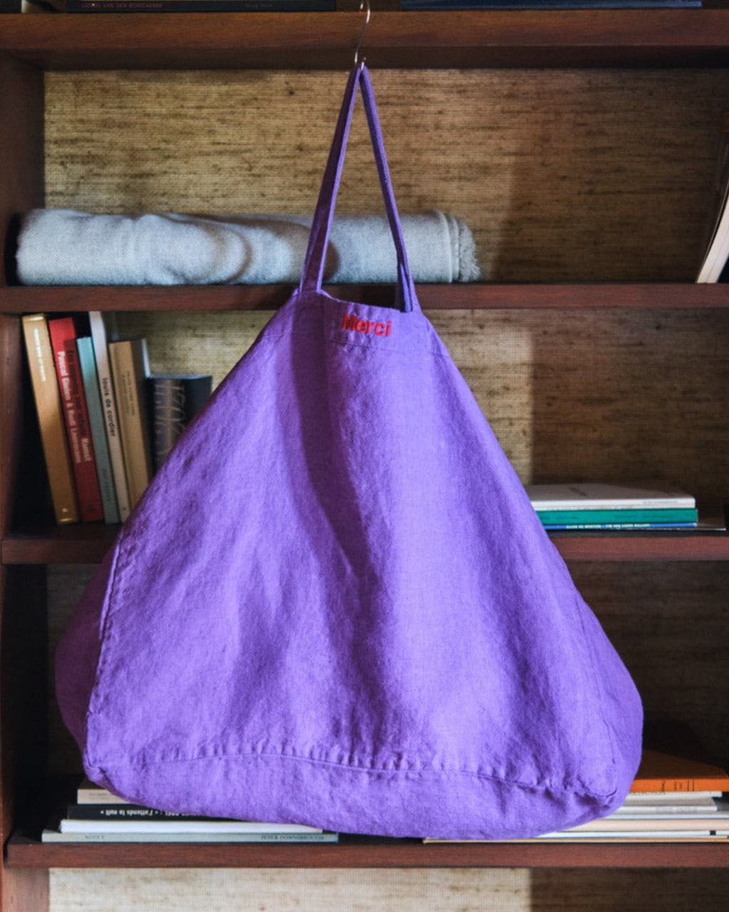 Merci - Cabas En Lin Lavé - Violet Orage
