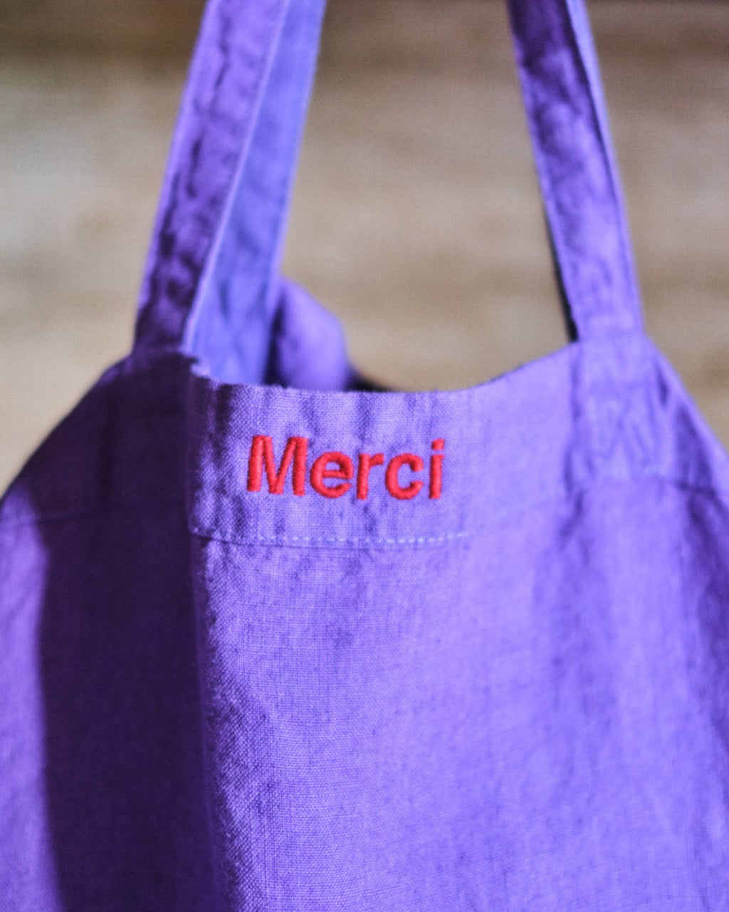 Merci - Cabas En Lin Lavé - Violet Orage