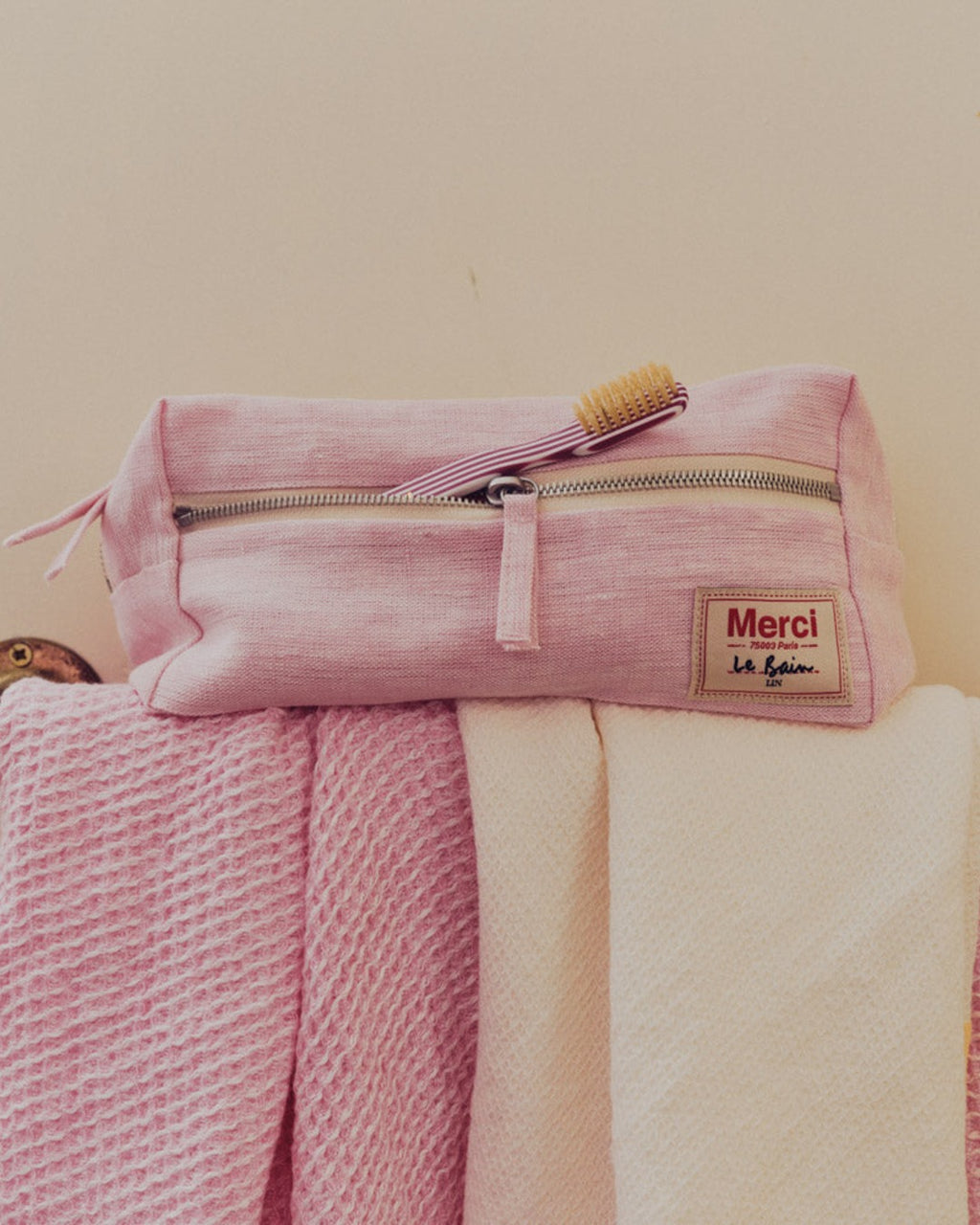 Merci - Trousse De Toilette - Rose Granité