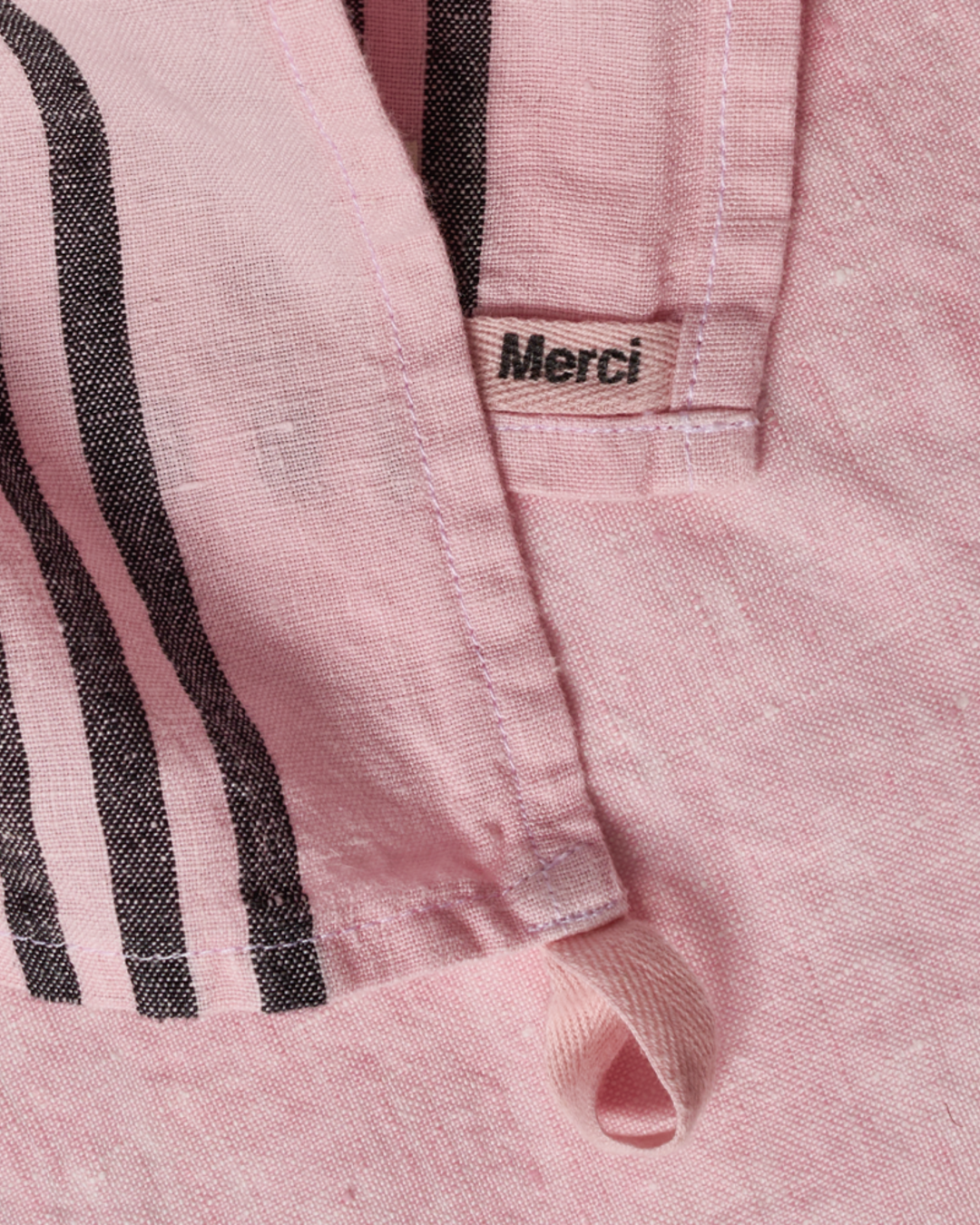 Merci - Torchon En Lin Lavé - Rose Granité
