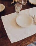 Merci - Washed linen placemat - Seashell White