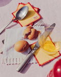 Merci - Set of 6 washed linen coasters - Lemonade Yellow