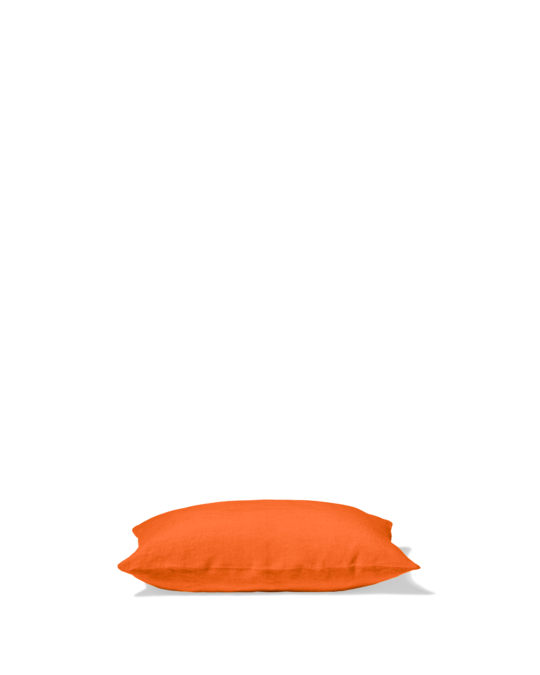 Merci - Washed linen pillowcase - Zest Orange