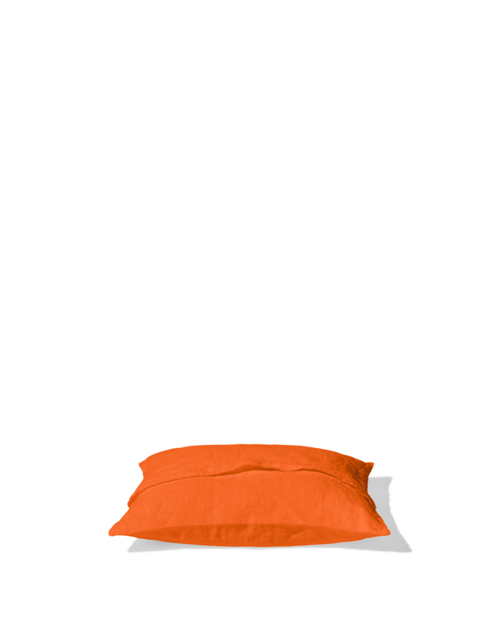 Merci - Washed linen pillowcase - Zest Orange