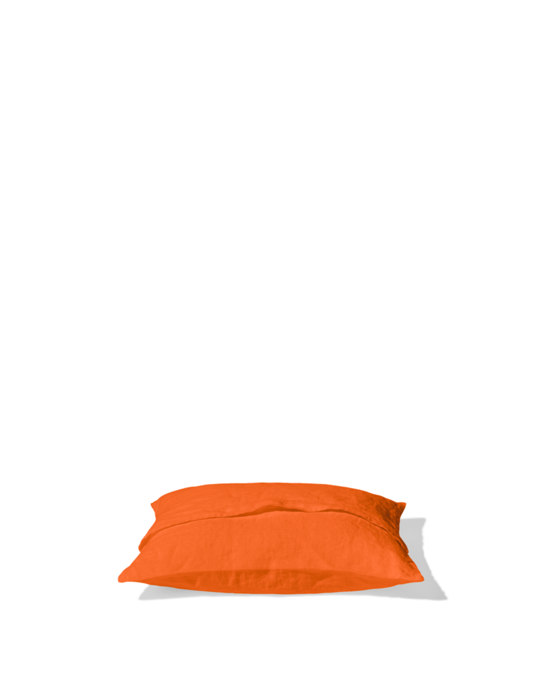 Merci - Washed linen pillowcase - Zest Orange