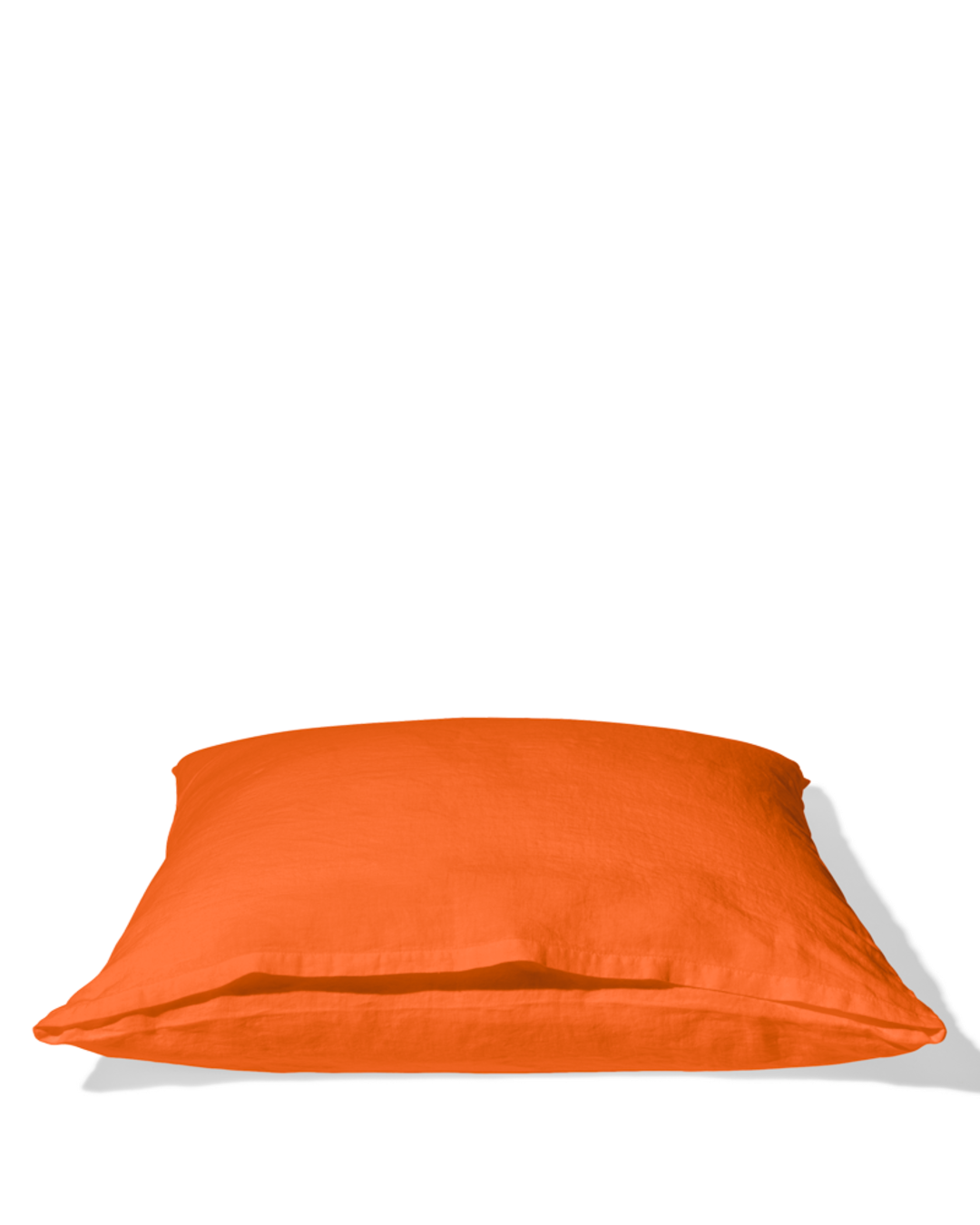 Merci - Washed linen pillowcase - Zest Orange