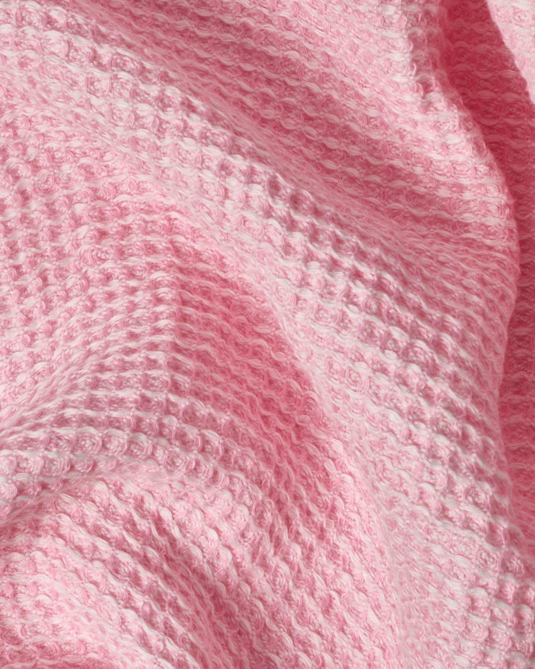 Merci - Serviette De Bain En Lin Waffle - Rose Granité