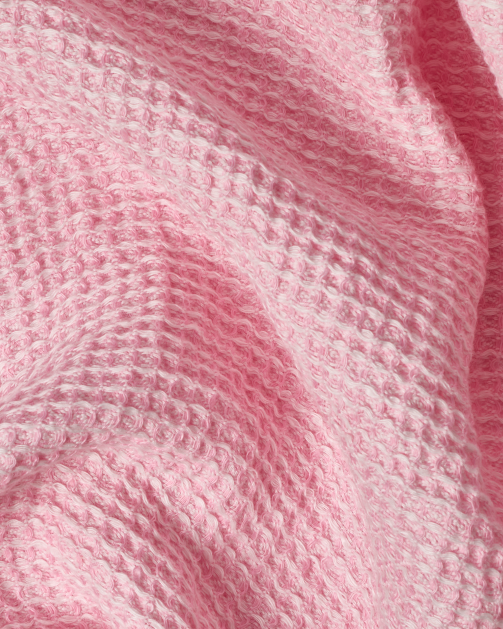 Merci - Serviette De Bain En Lin Waffle - Rose Granité