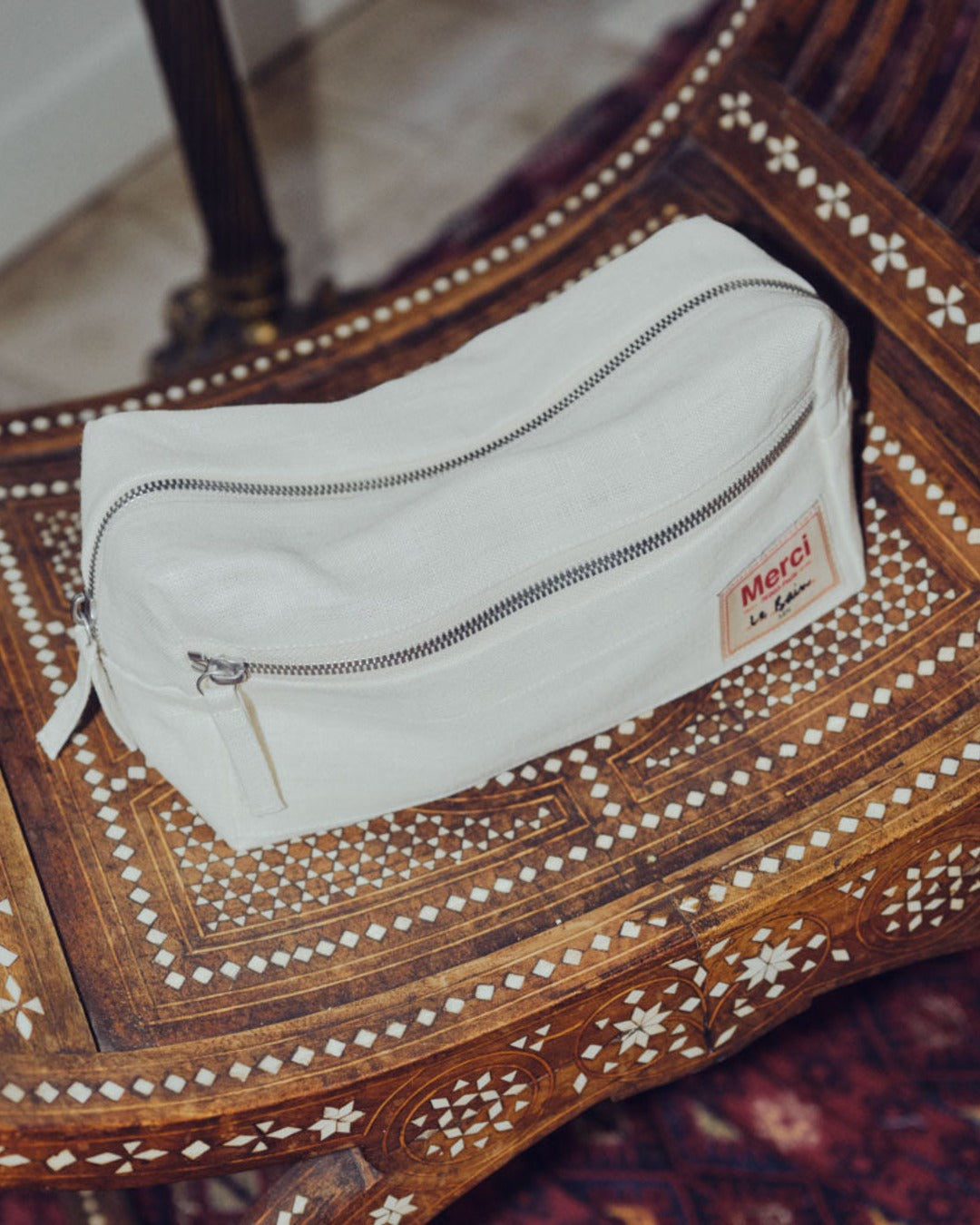 Merci - Trousse De Toilette - Blanc Coquillage