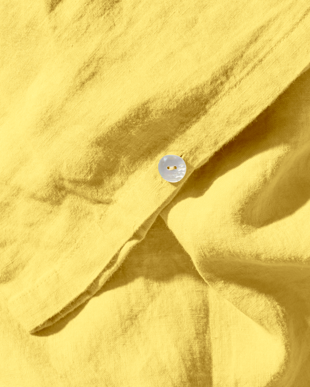Merci - Washed linen duvet cover - Lemonade Yellow