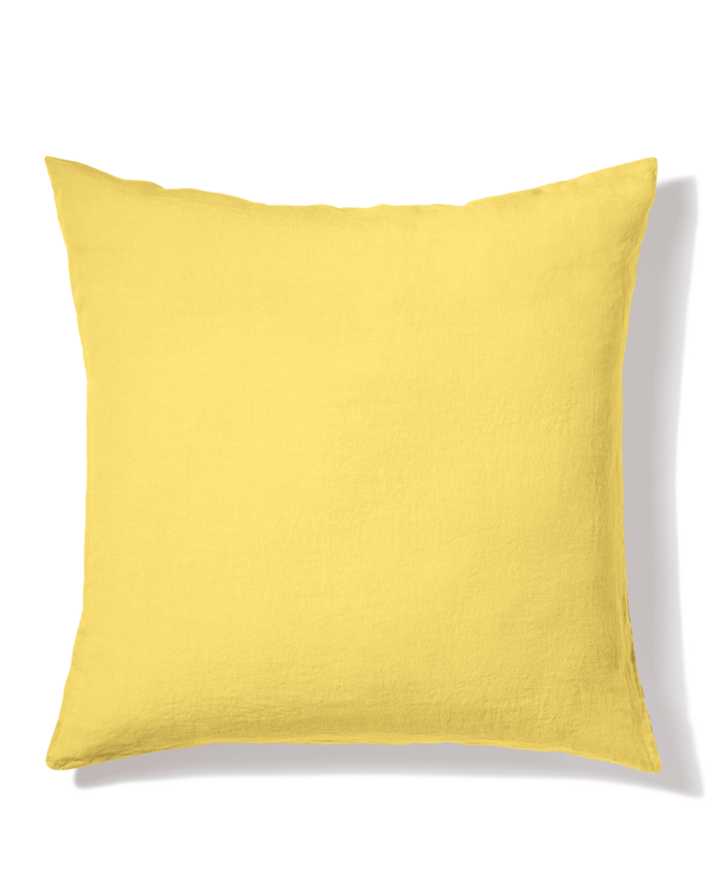 Merci - Taie D'Oreiller En Lin Lavé - Jaune Citronnade