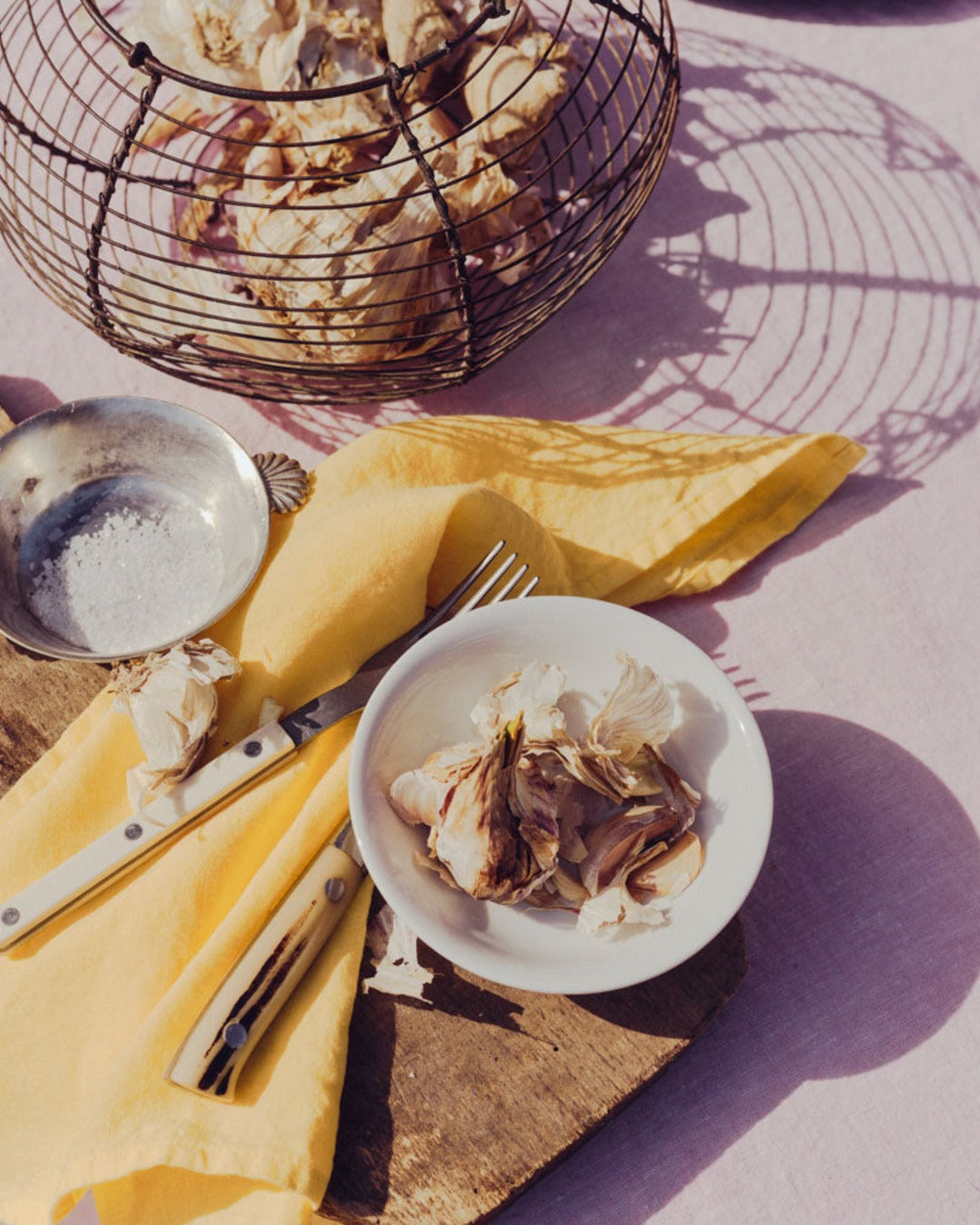 Merci - Washed linen napkin - Lemonade Yellow
