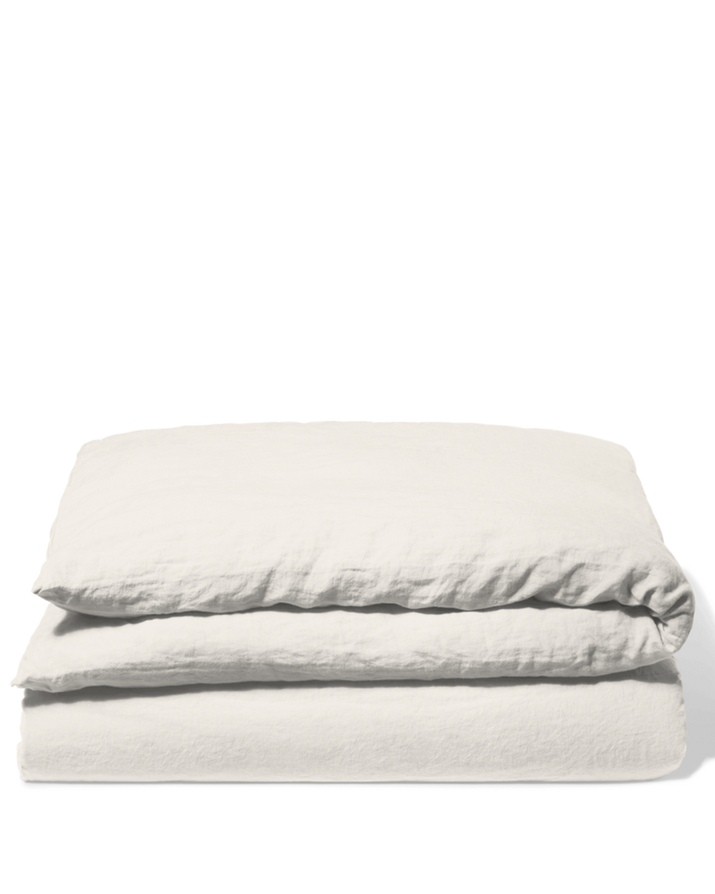 Merci - Washed linen duvet cover - Seashell White