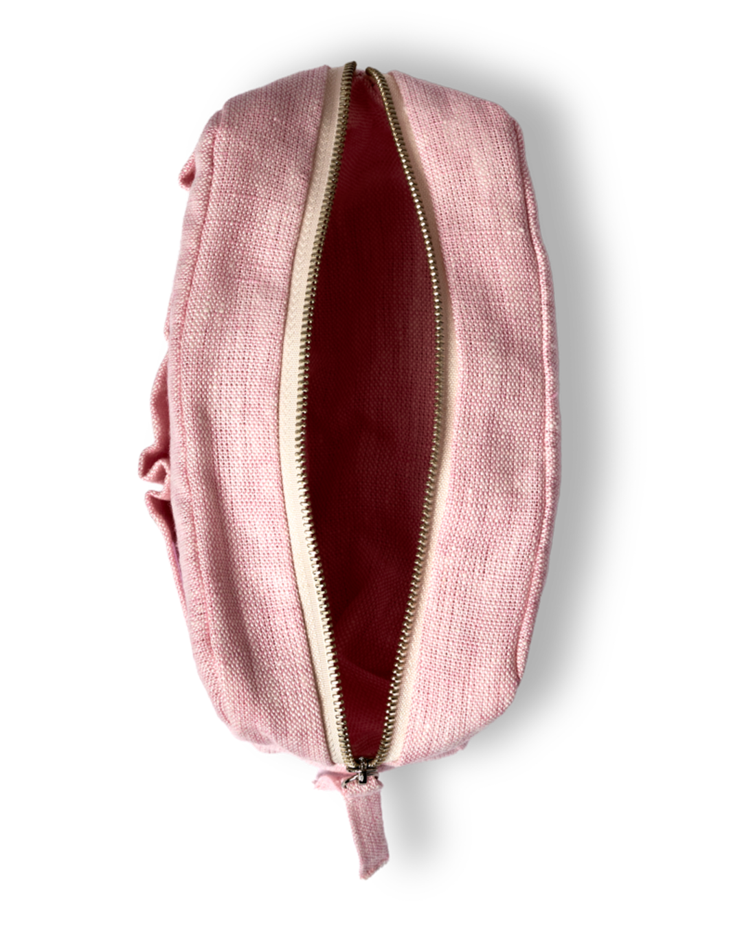 Merci - Washed linen pencil case - Granita Pink