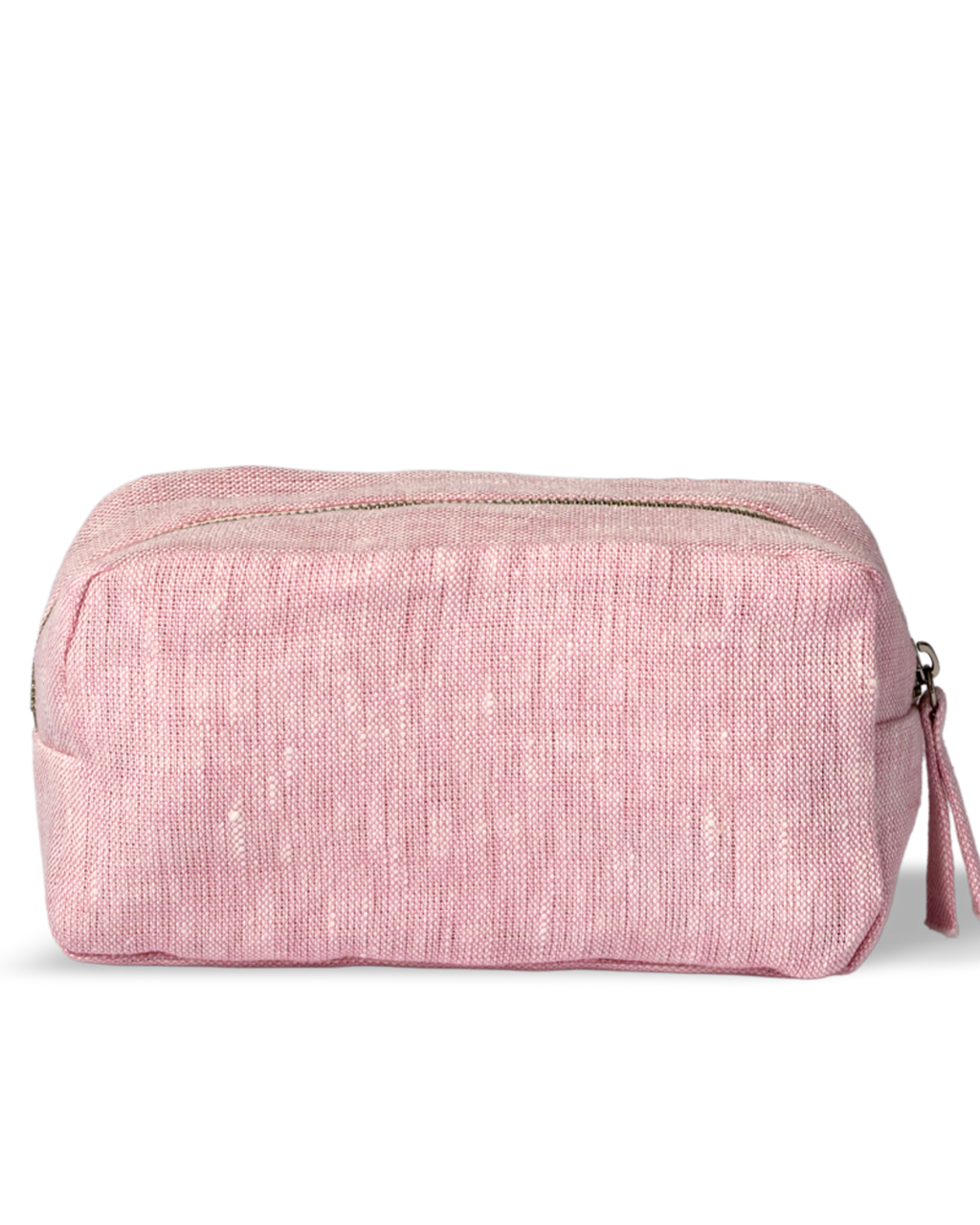 Merci - Washed linen pencil case - Granita Pink