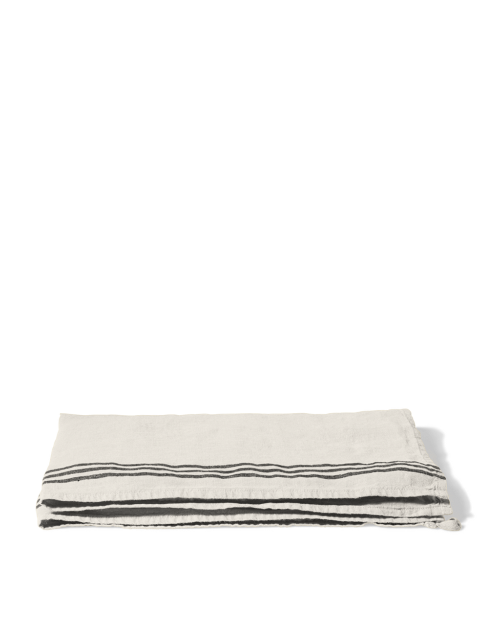 Merci - Washed linen tea towel - Seashell White