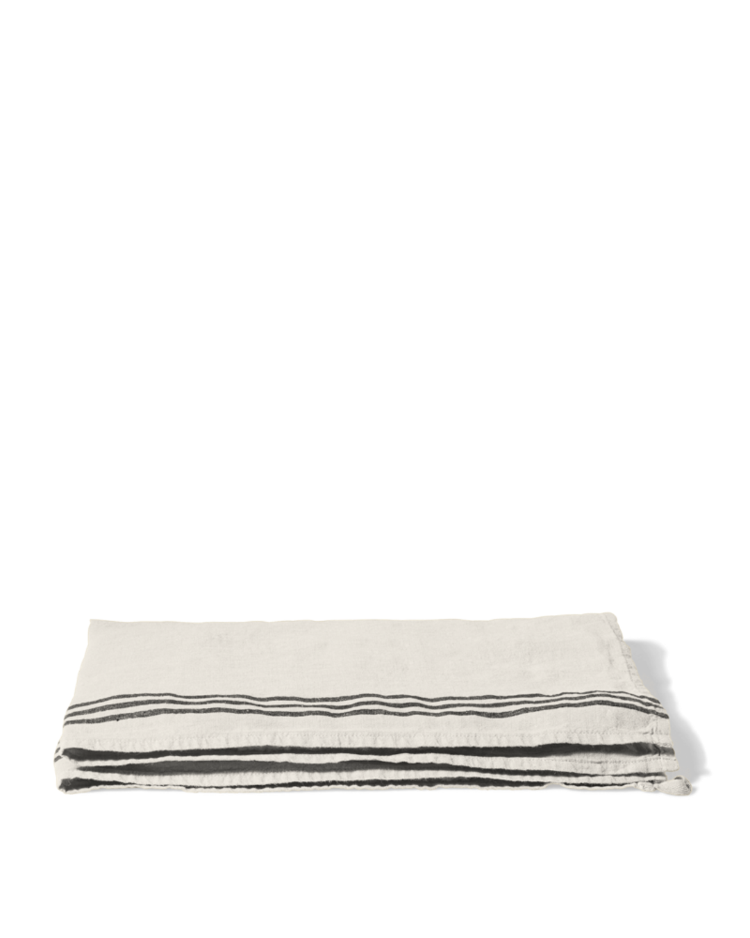 Merci - Washed linen tea towel - Seashell White