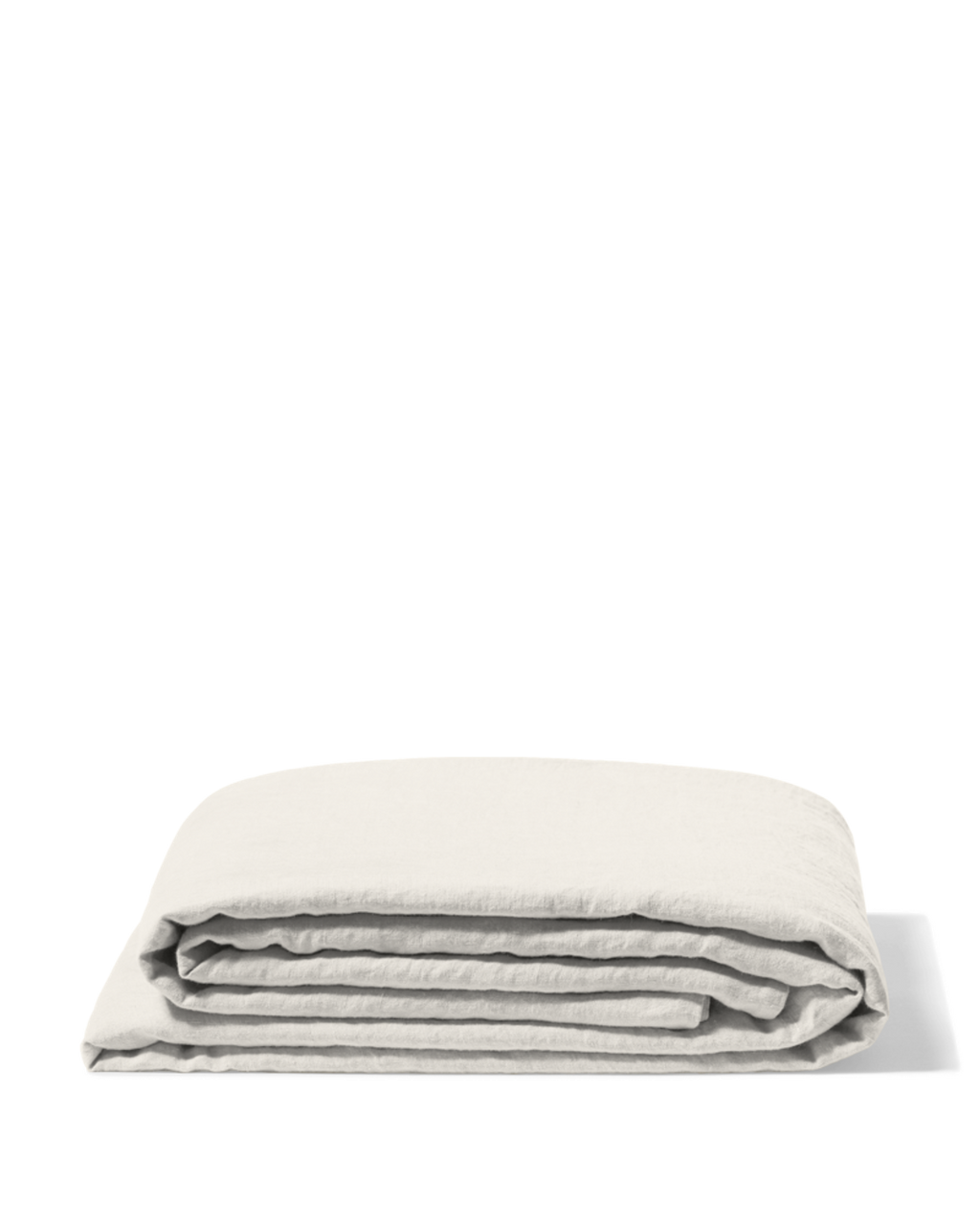 Merci - Drap Plat En Lin Lavé - Blanc Coquillage