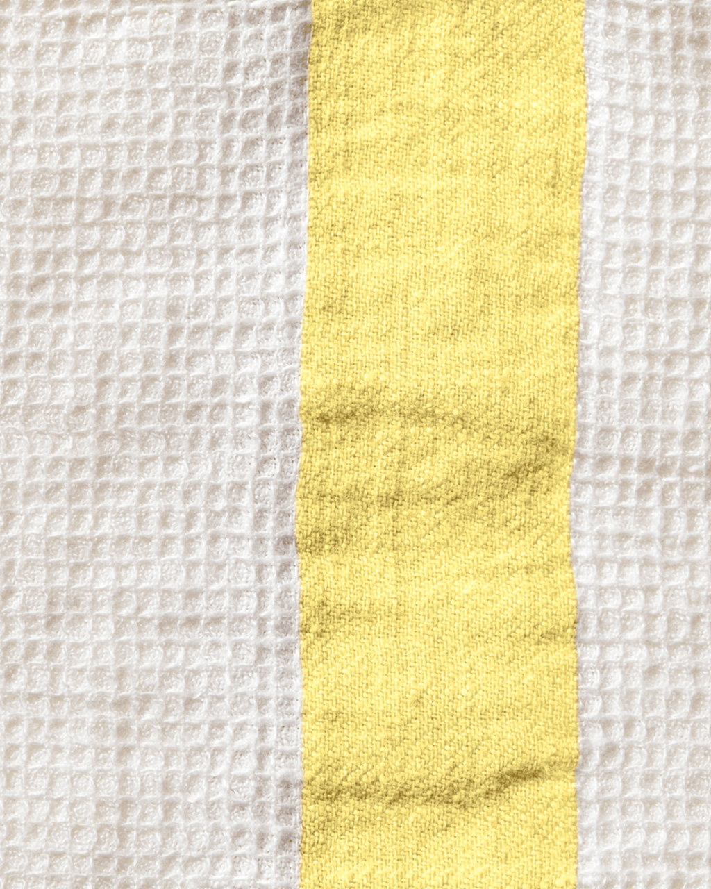 Merci - Linen bath towel - Honeycomb - Lemonade Yellow Stripe