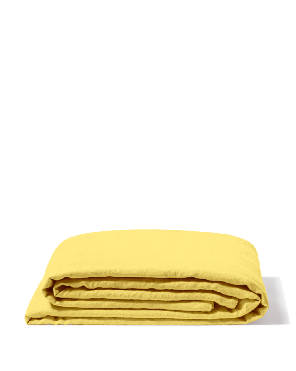 Merci - Drap Plat En Lin Lavé - Jaune Citronnade