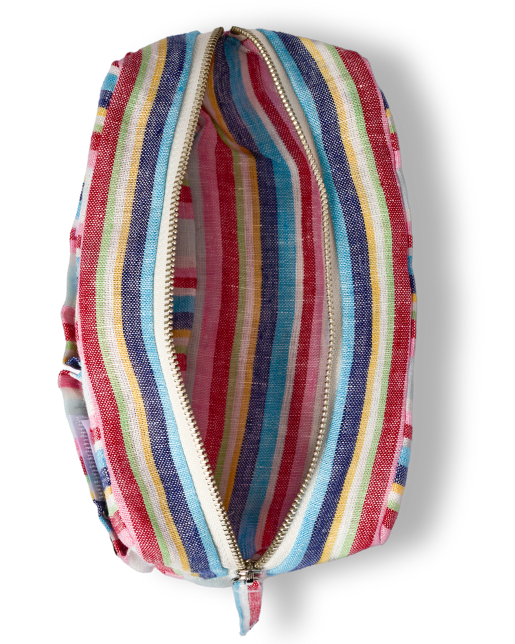 Merci - Washed linen pencil case - Parasol Stripes