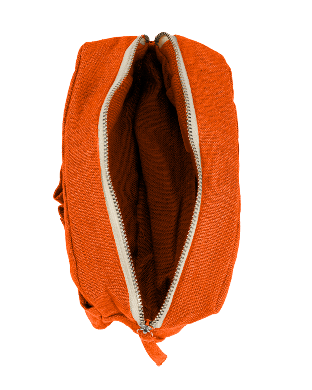 Merci - Trousse En Lin Lavé - Orange Zeste