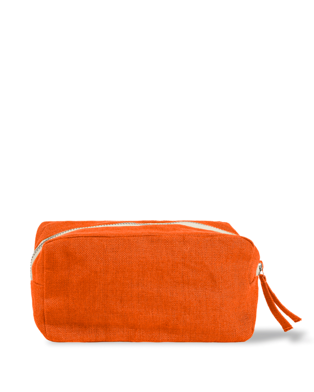 Merci - Trousse En Lin Lavé - Orange Zeste