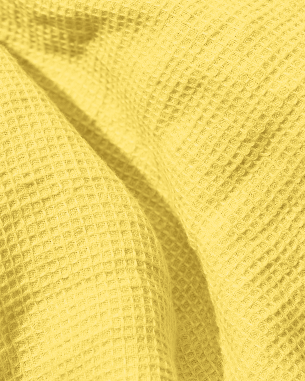 Merci - Serviette De Bain Invité En Lin Nid D'Abeille - Jaune Citronnade