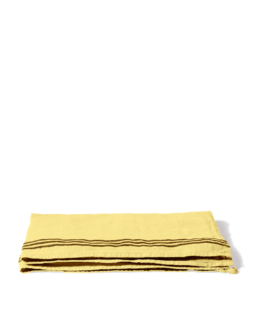 Merci - Washed linen tea towel - Lemonade Yellow