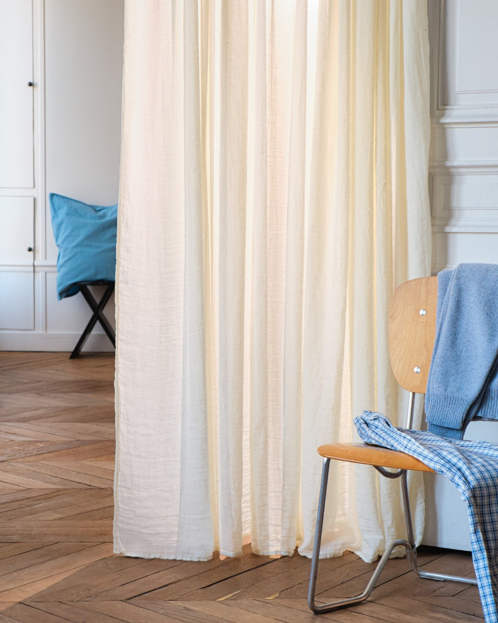 Merci - Linen & Cotton Voile - Seashell White
