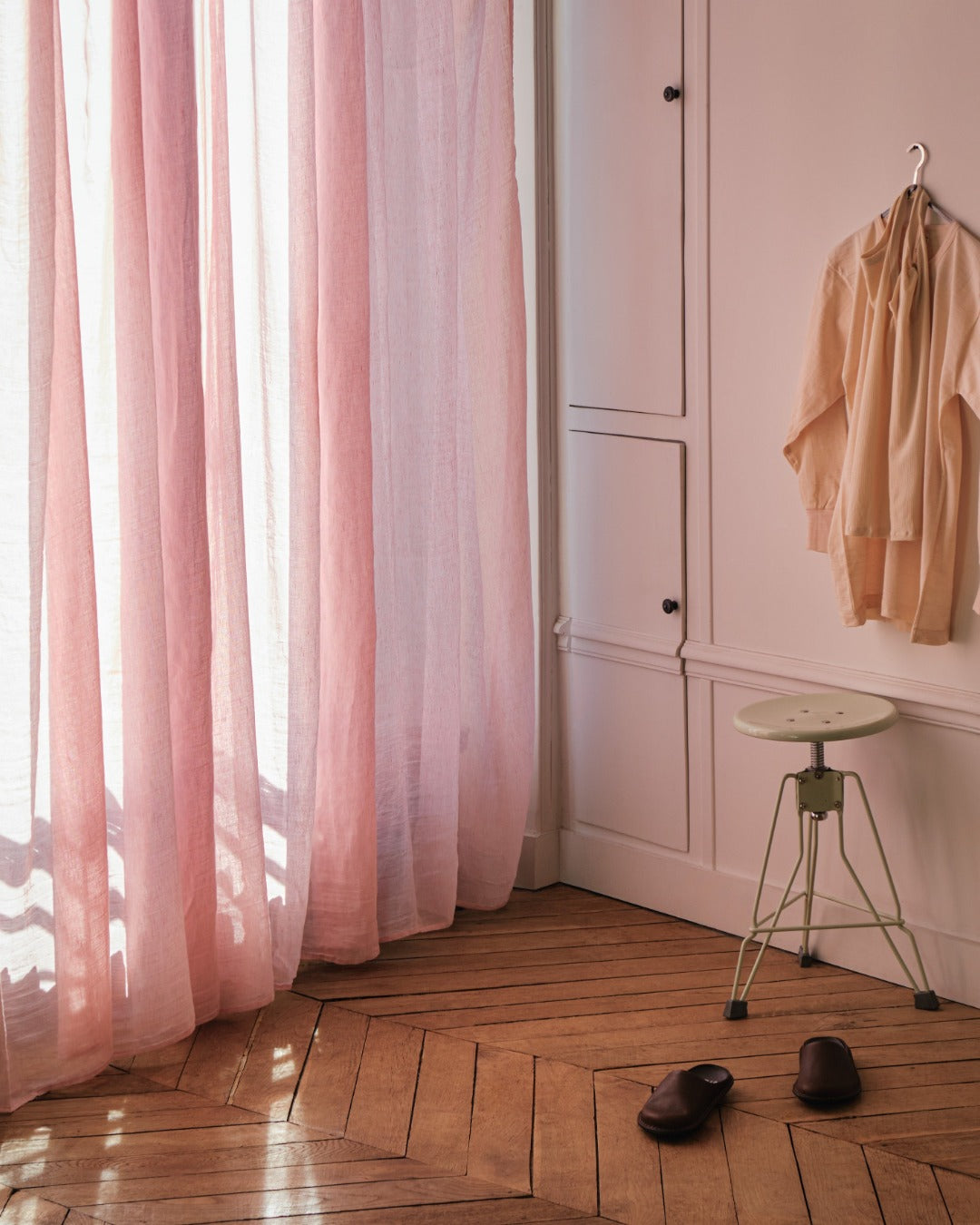 Merci - Voile En Lin & Coton - Rose Granité